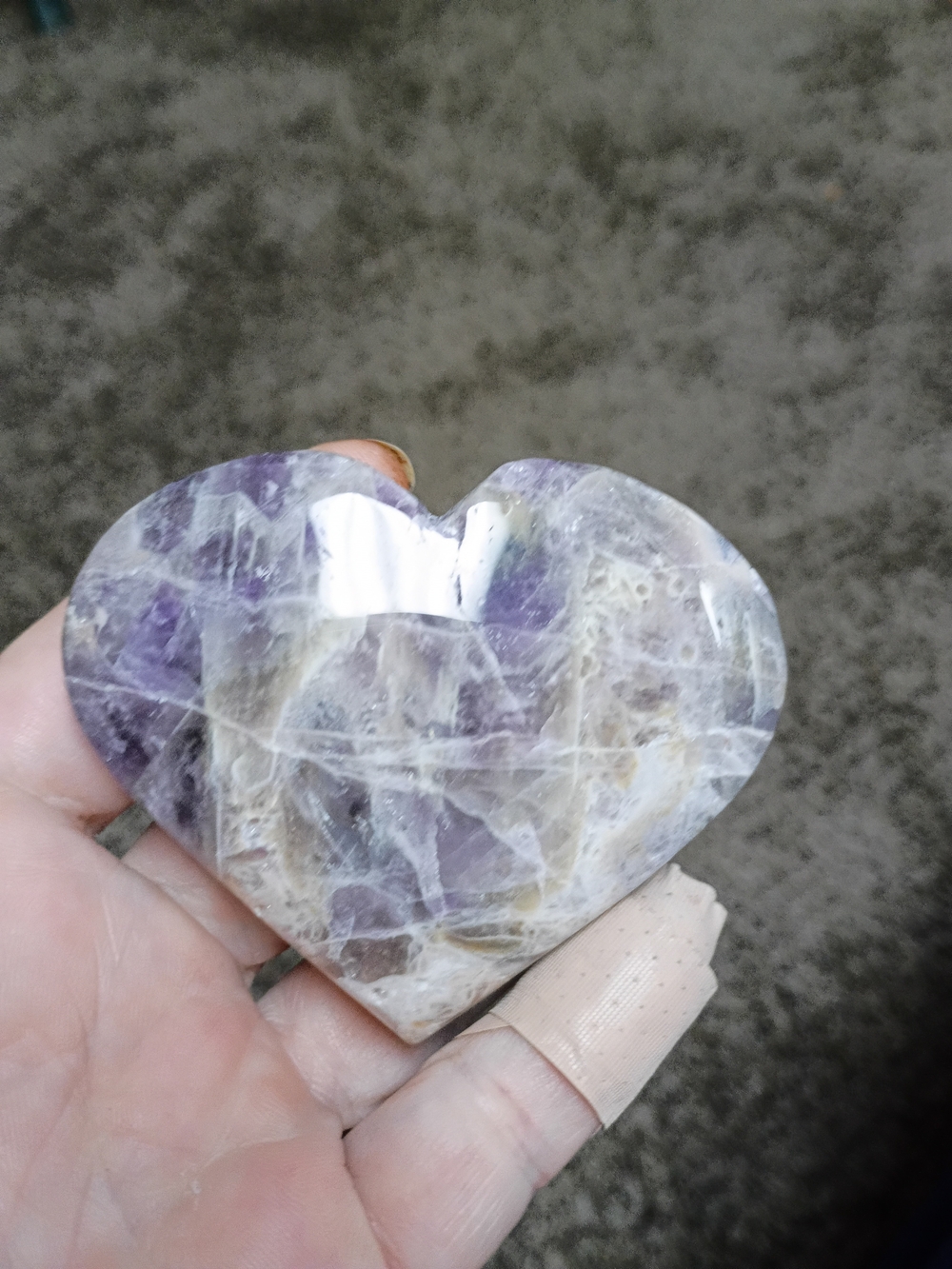 Chevron Amethyst Heart